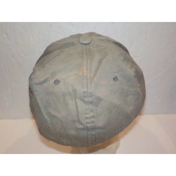 Volcom Stone Flex Fit Embroidered Khaki Green Factory Dinge Sample Hat Ball Cap - Picture 4 of 10